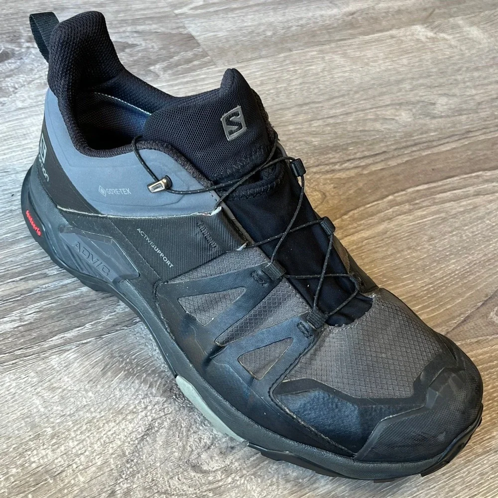 Salomon X Ultra 4 GTX Waterproof Low Black Hiking Shoes Mens 12 UK11.5 EU 46 2/3